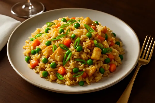エアフライヤーを使った炒飯
