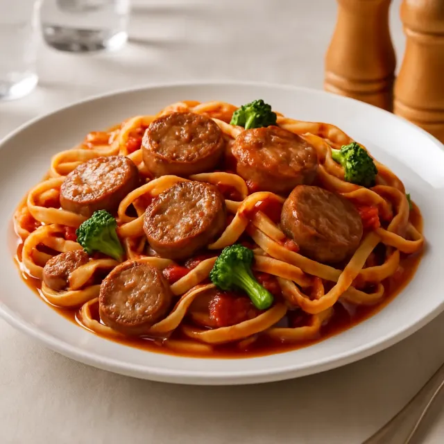 Pasta con Salchicha Italiana Picante