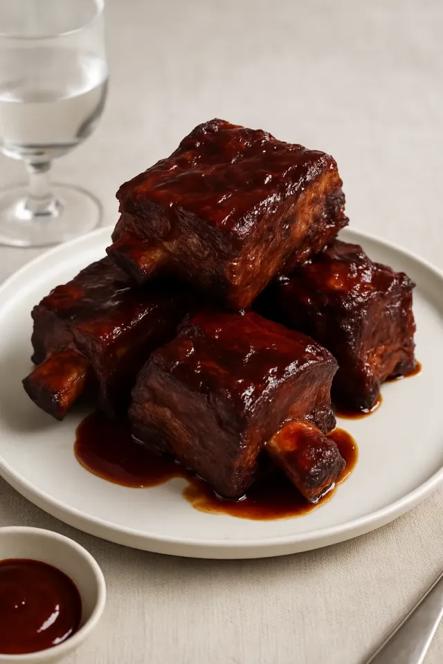 Grilled BBQ Short Ribs with Dry Rub