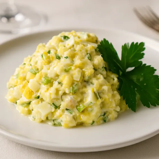 Куриный и яичный салат