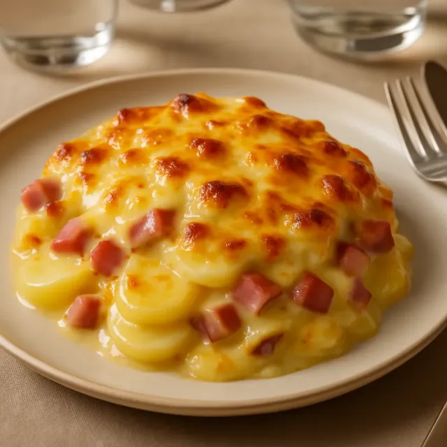 Gratin de poulet cordon-bleu après les fêtes