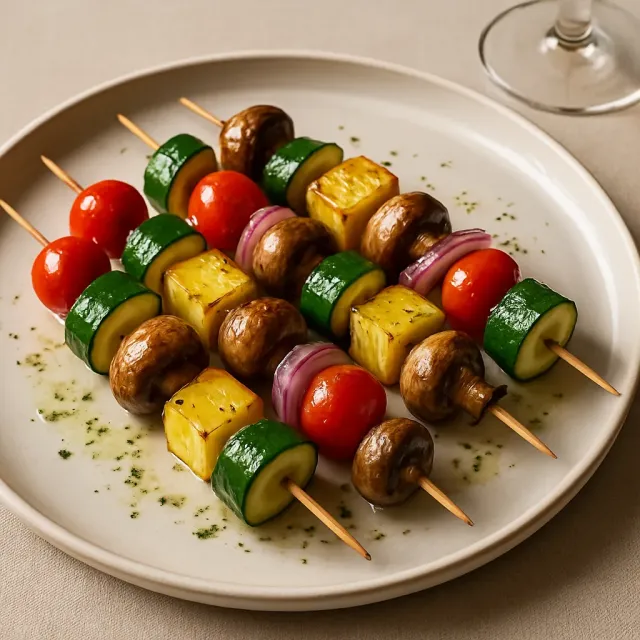Gegrillte Gemüsespieße