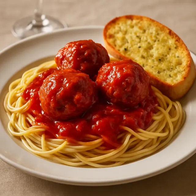 Tavuk Köftesi ve Spagetti