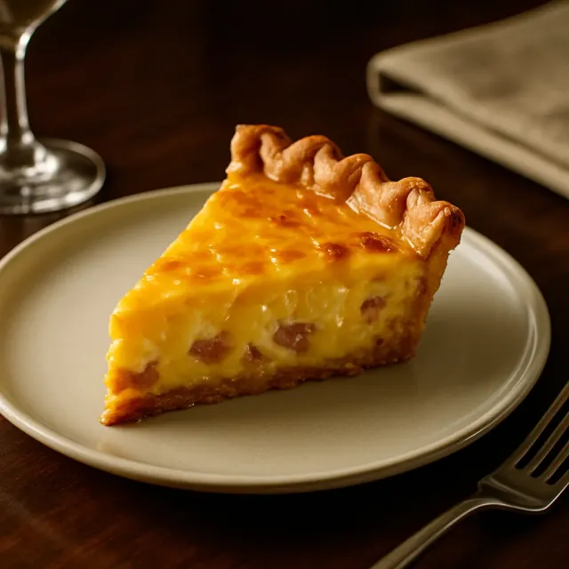 Quiche fácil de jamón y queso