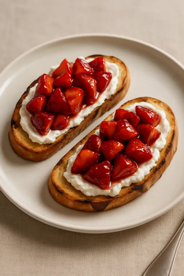 Strawberry Goat Cheese Bruschetta