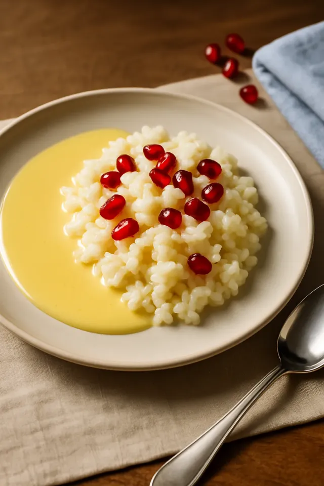 Arroz Glutinoso com Molho de Maracujá
