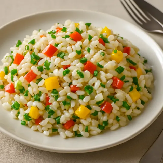 Mediterraner Reissalat mit Gemüse