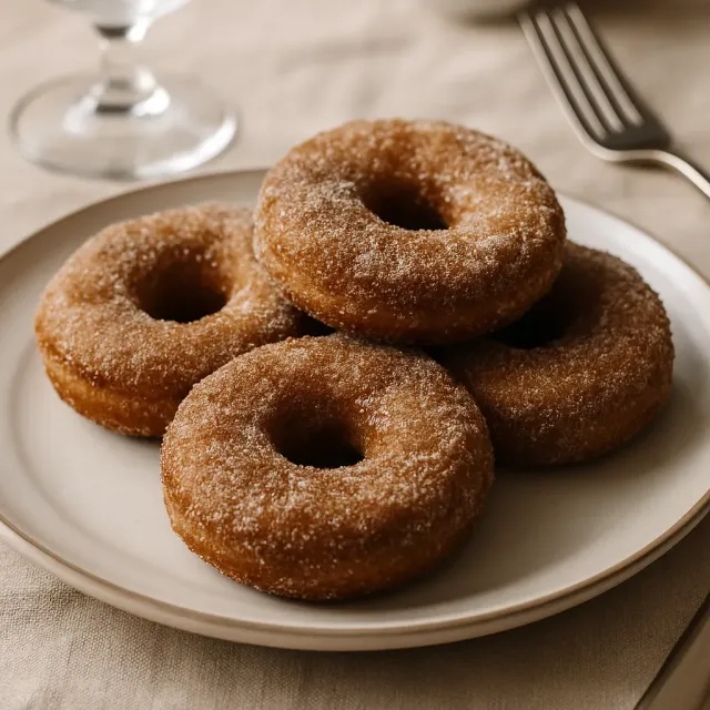 Gebackene Apfel-Donuts