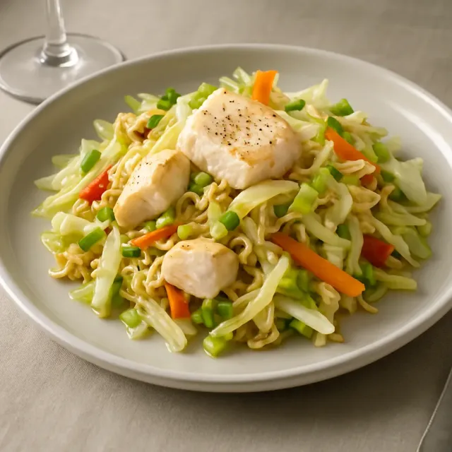 Salad Ayam dengan Mie Ramen