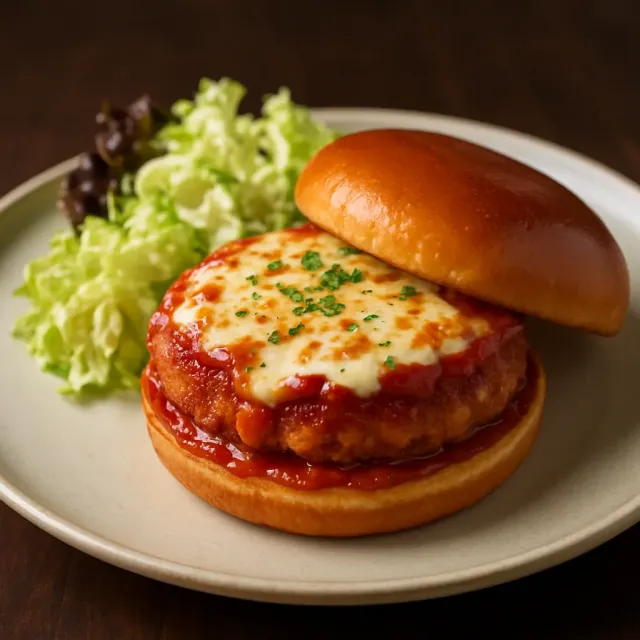 Hambúrgueres de Frango à Parmegiana