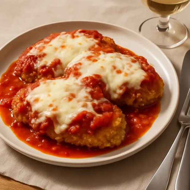 Ziti Assado à Parmegiana de Frango