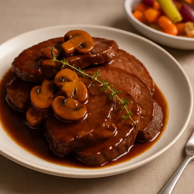 Elma Şaraplı Biberli Pot Roast (Basınçlı Pişirici Tarifi)