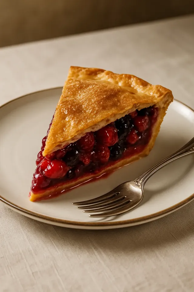 Tarte aux baies et à la rhubarbe
