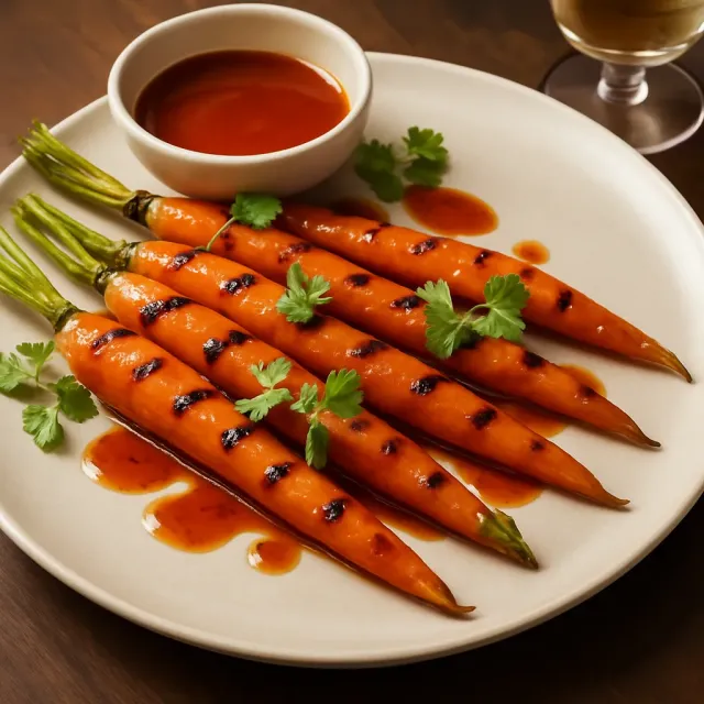 Zanahorias a la Parrilla con Miel Picante