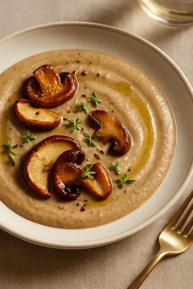 Geröstete Pilzsuppe
