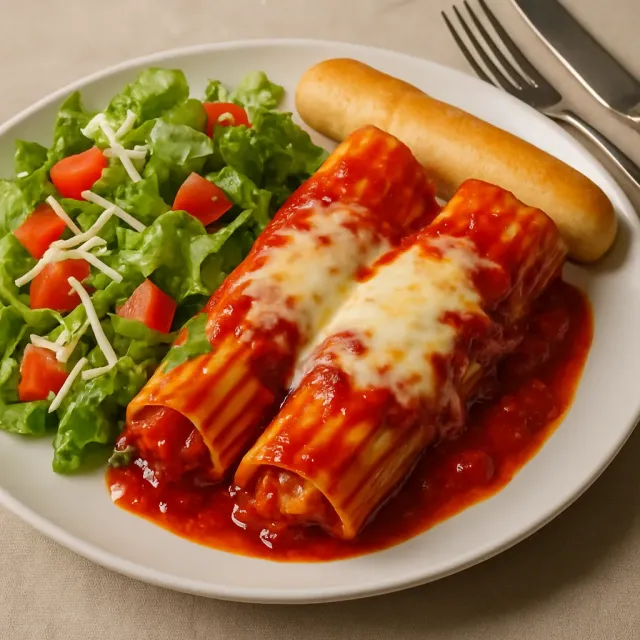 Meat Filled Manicotti