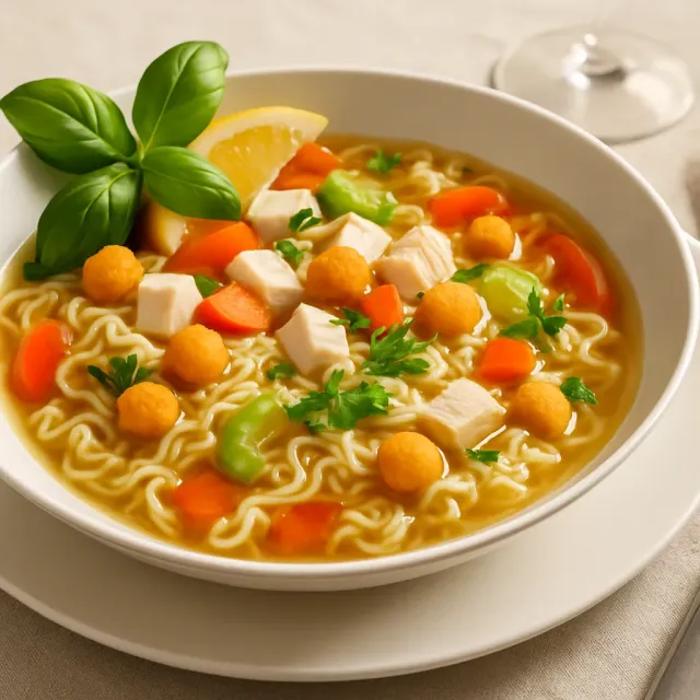 Bal Siriracha Krakerli Tavuk Ramen Erişte Çorbası