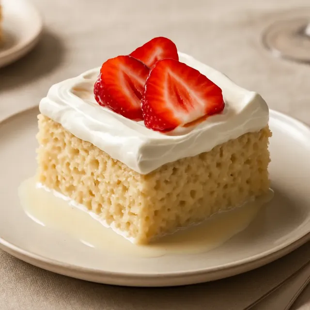 Bolo Tres Leches de Morango