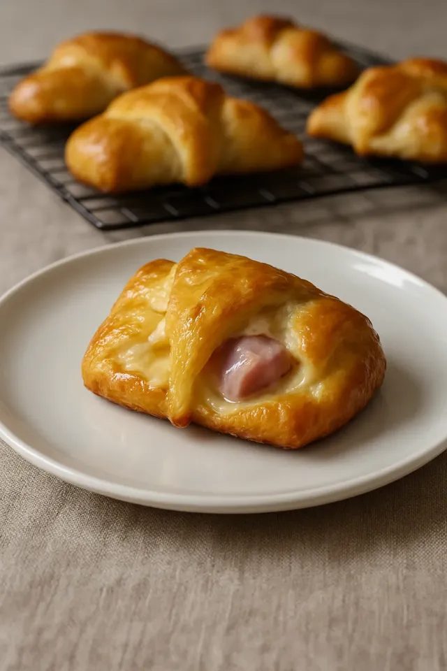 Croissant Sarapan Isi Ham dan Gruyere