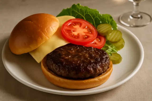 Hambúrgueres de Bisão na Fritadeira a Ar