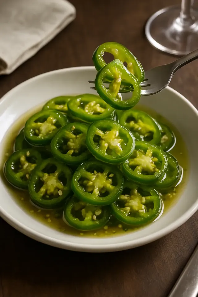 Schnell eingelegte Jalapeño-Ringe