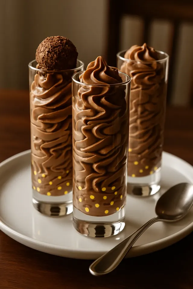 Mousse de Chocolate com Cacau em Pó