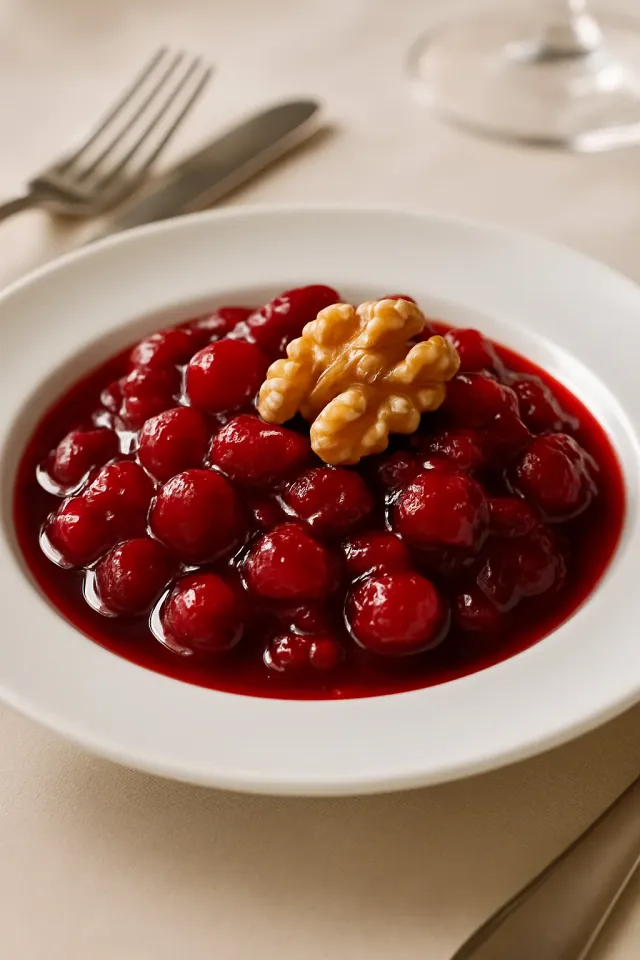 Клюквенный соус с грецкими орехами
