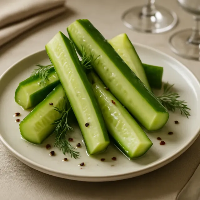 Scharfe eingelegte Gurken