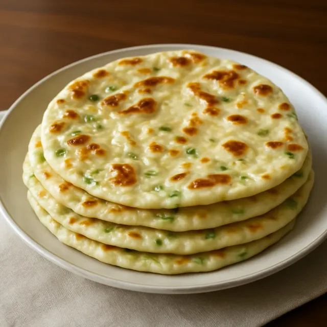 Yeşil Soğanlı Sarımsaklı Naan Ekmek