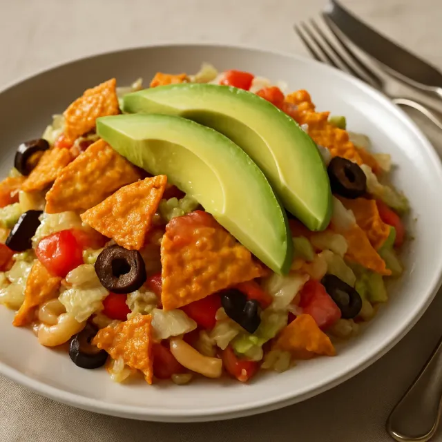 Taco-Pastasalat mit französischem Dressing