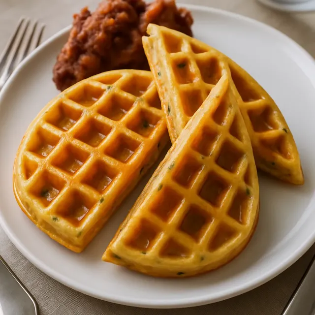 Waffles de Ervas Saborosos