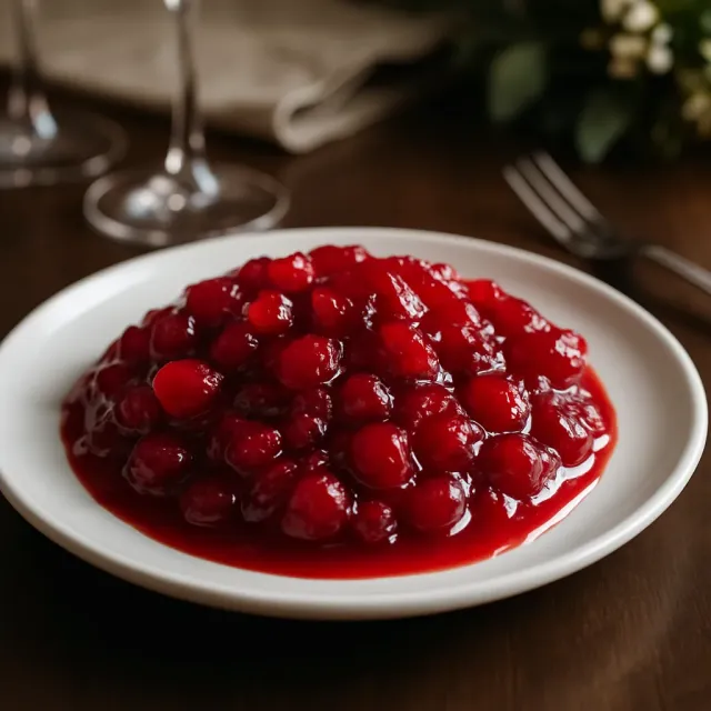 Salsa de arándanos con manzanas
