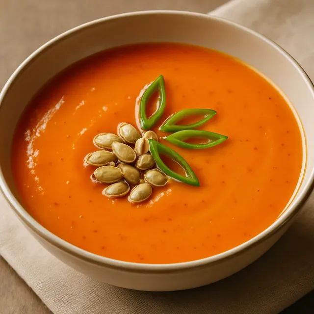 Kırmızı Curry Hindistan Cevizi Kabak Çorbası