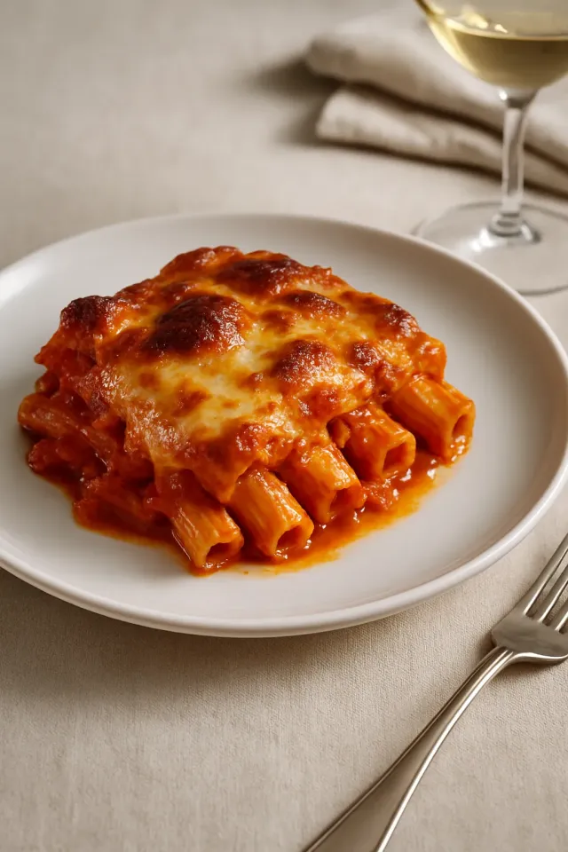 Запеканка с тефтелями и пастой