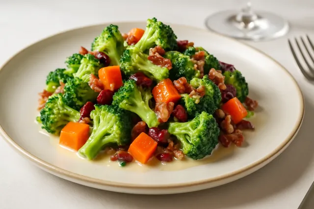 Salada de Brócolis Doce e Agridoce