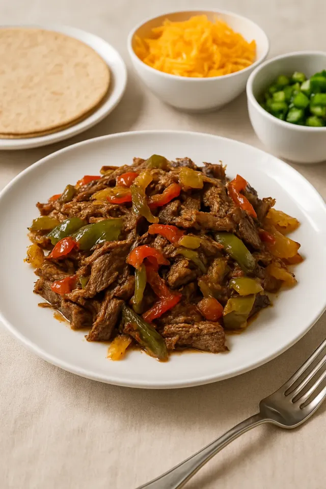 Fajitas au steak au mijoteur