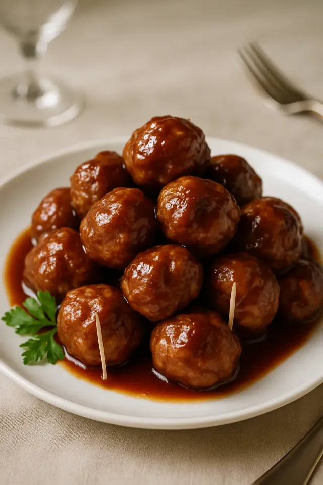 Apple Butter Meatballs
