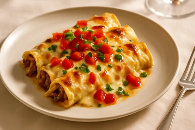 Creamy Mississippi Chicken Enchiladas