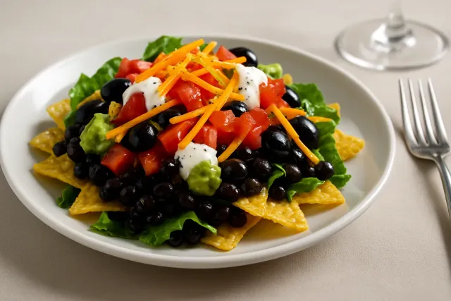 Ensalada de Tacos Fácil con Frijoles Negros