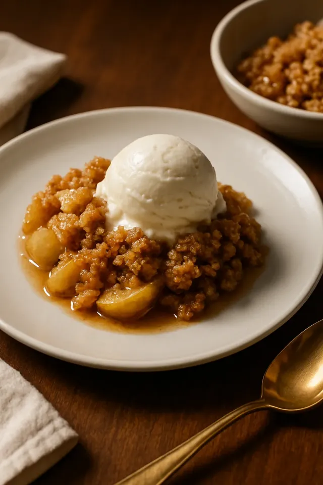 Perfeito e Fácil Crumble de Maçã