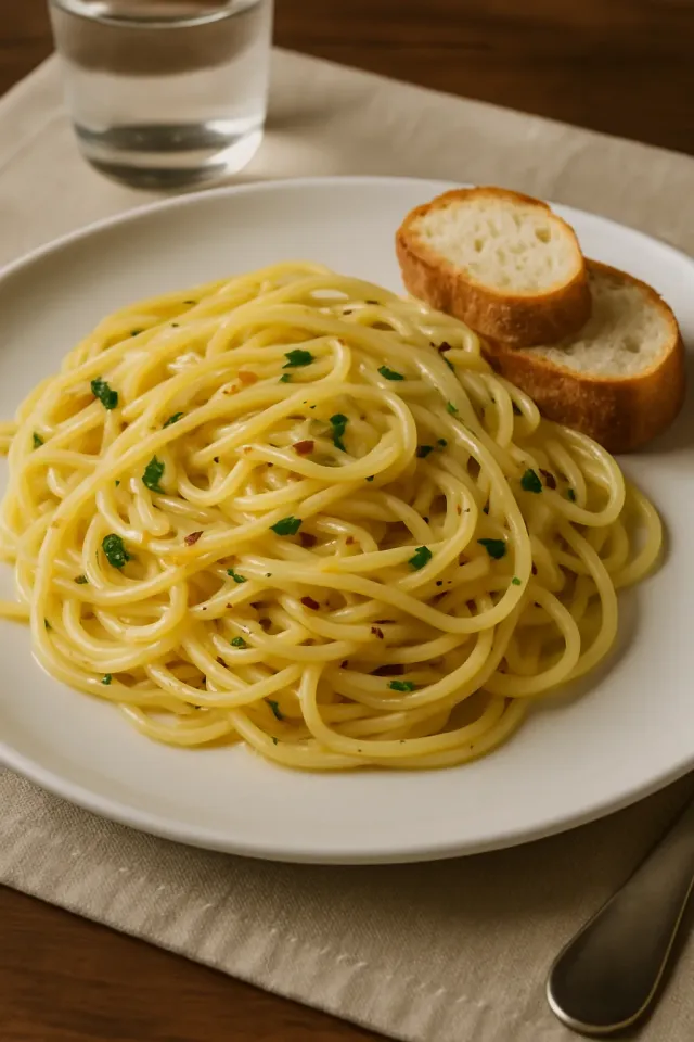 Linguine cremose per due