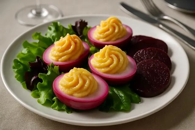 Gefüllte eingemachte Eier