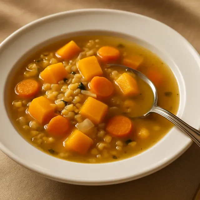 Veganes Butternusskürbis- und Linseneintopf im Slow Cooker