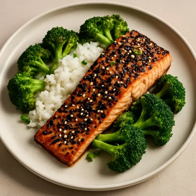 Mangkuk Nasi Salmon Teriyaki Bourbon