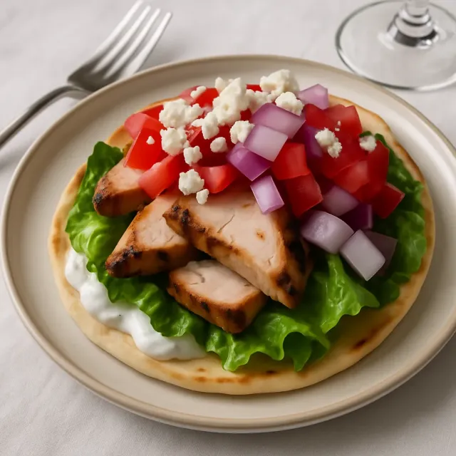 Tavuk Souvlaki Gyro Tarzı