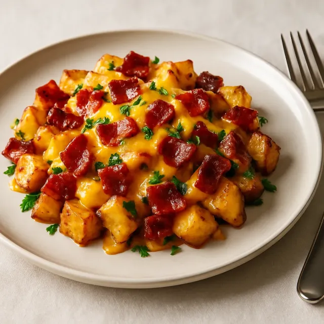 Caçarola de Frango à Moda de Buffalo e Batata Assada