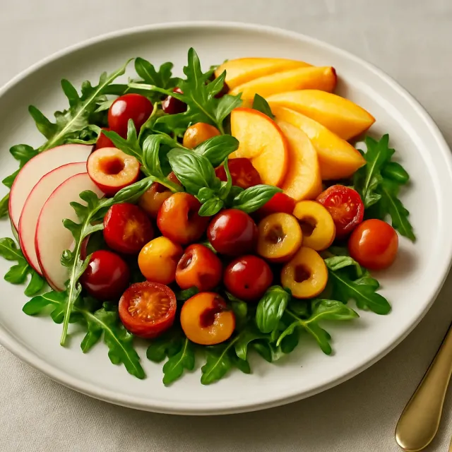 Arugula Salad with Stone Fruit