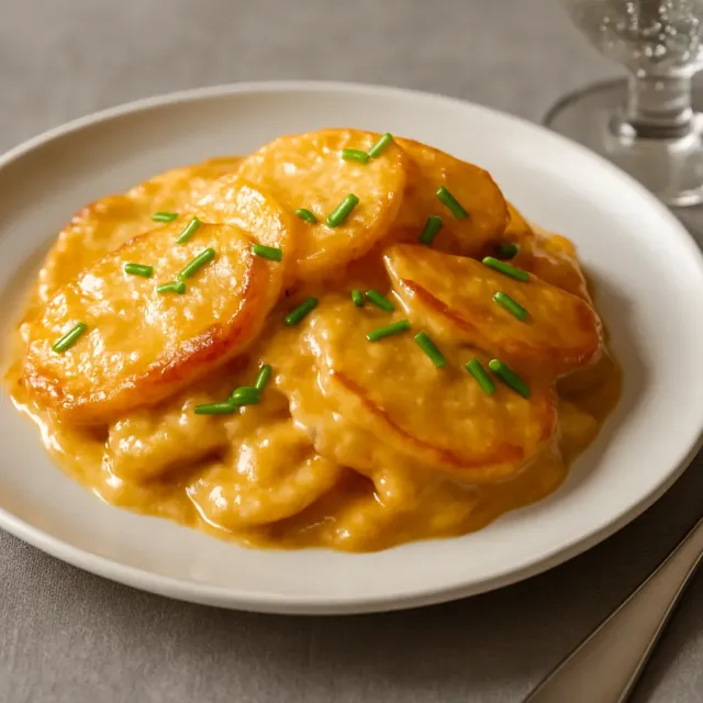 Gratín de patatas en olla lenta