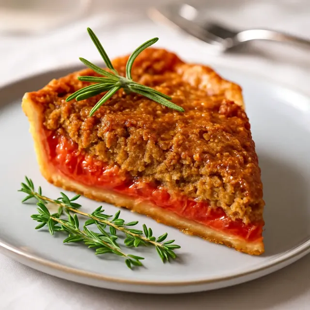 Tarta de Ruibarbo-Fresa con Cubierta de Hierbas