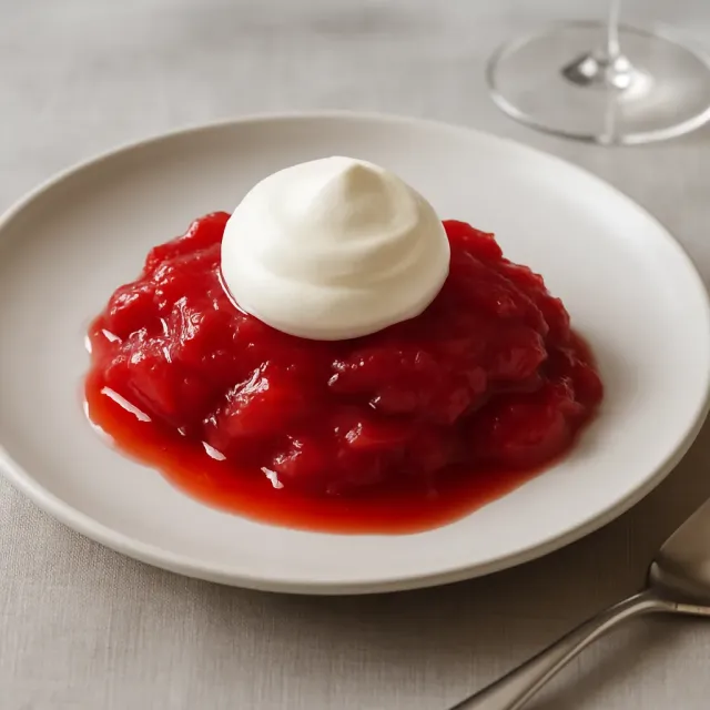 Salade de gélatine à la rhubarbe